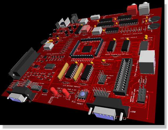 3D Visualisation of the XGS Gamestation Board.